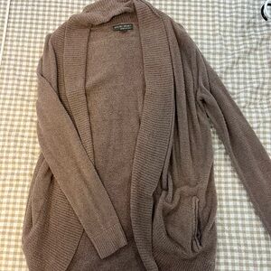 Barefoot Dreams Women's Brown Open-Front Sweater